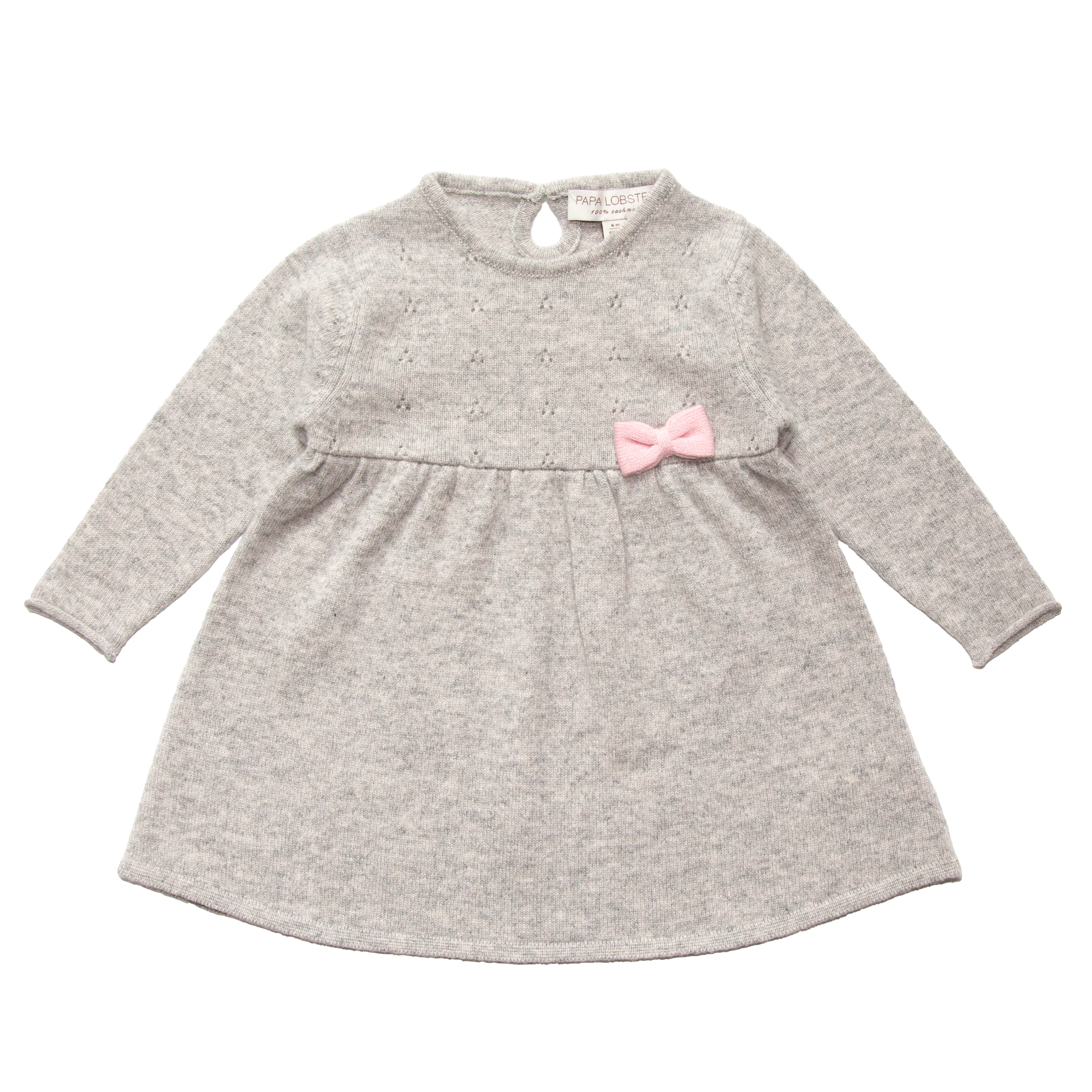 CLARA cashmere knit dress with bow