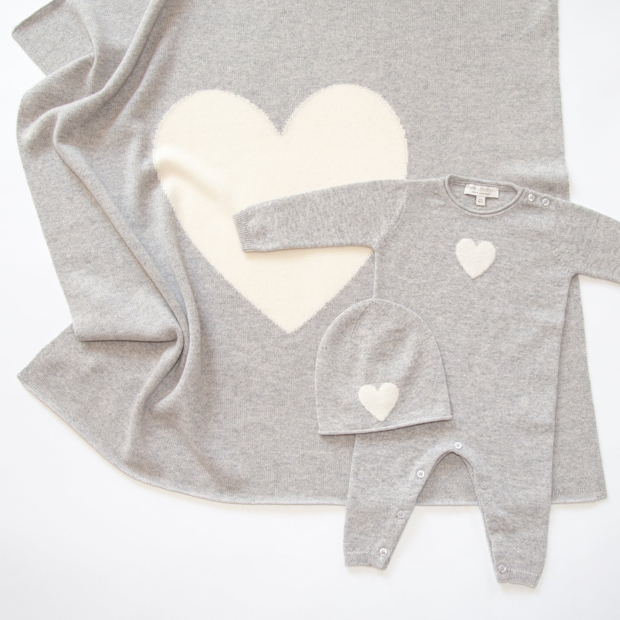 Cashmere baby blanket HEART