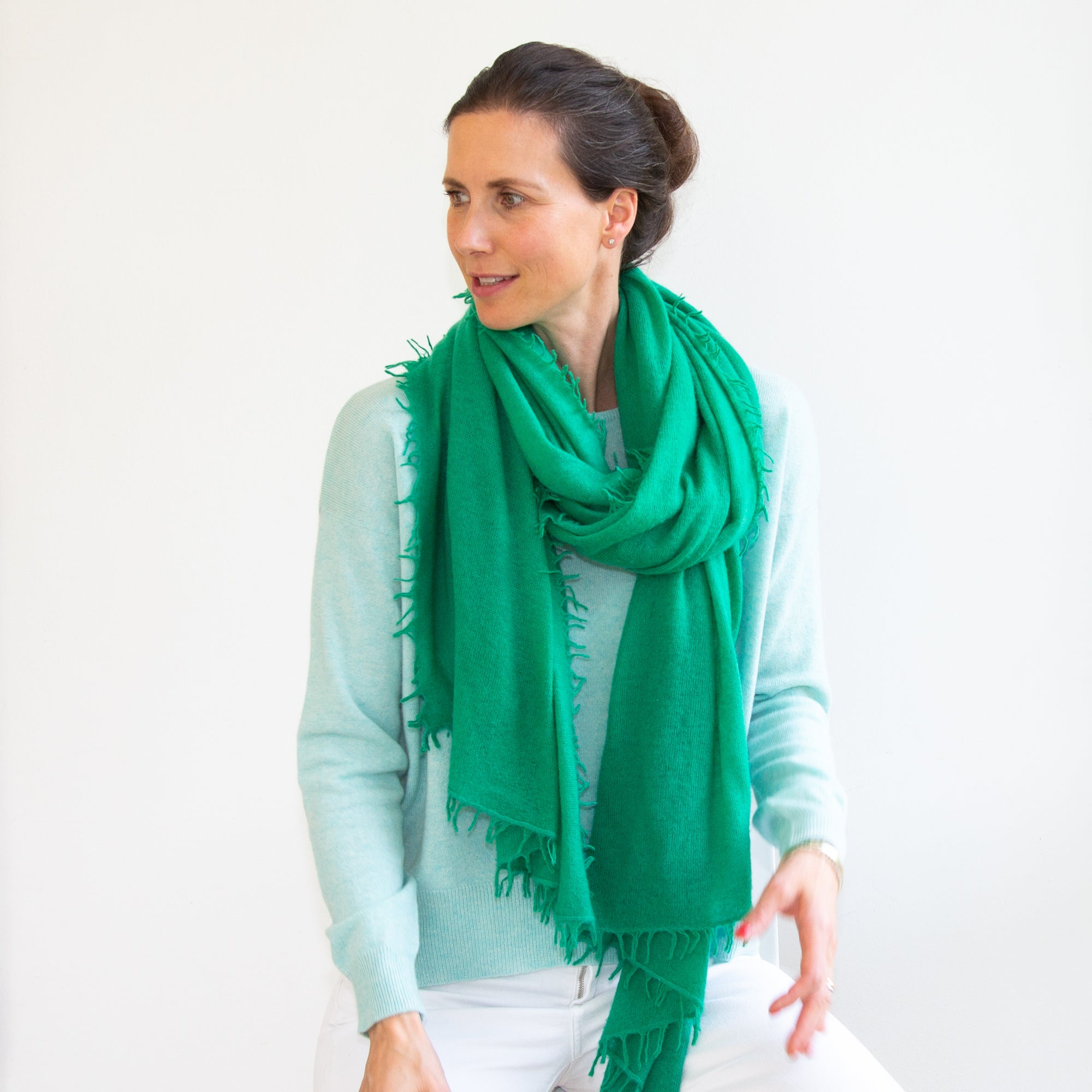 CAMILLE scarf with color block