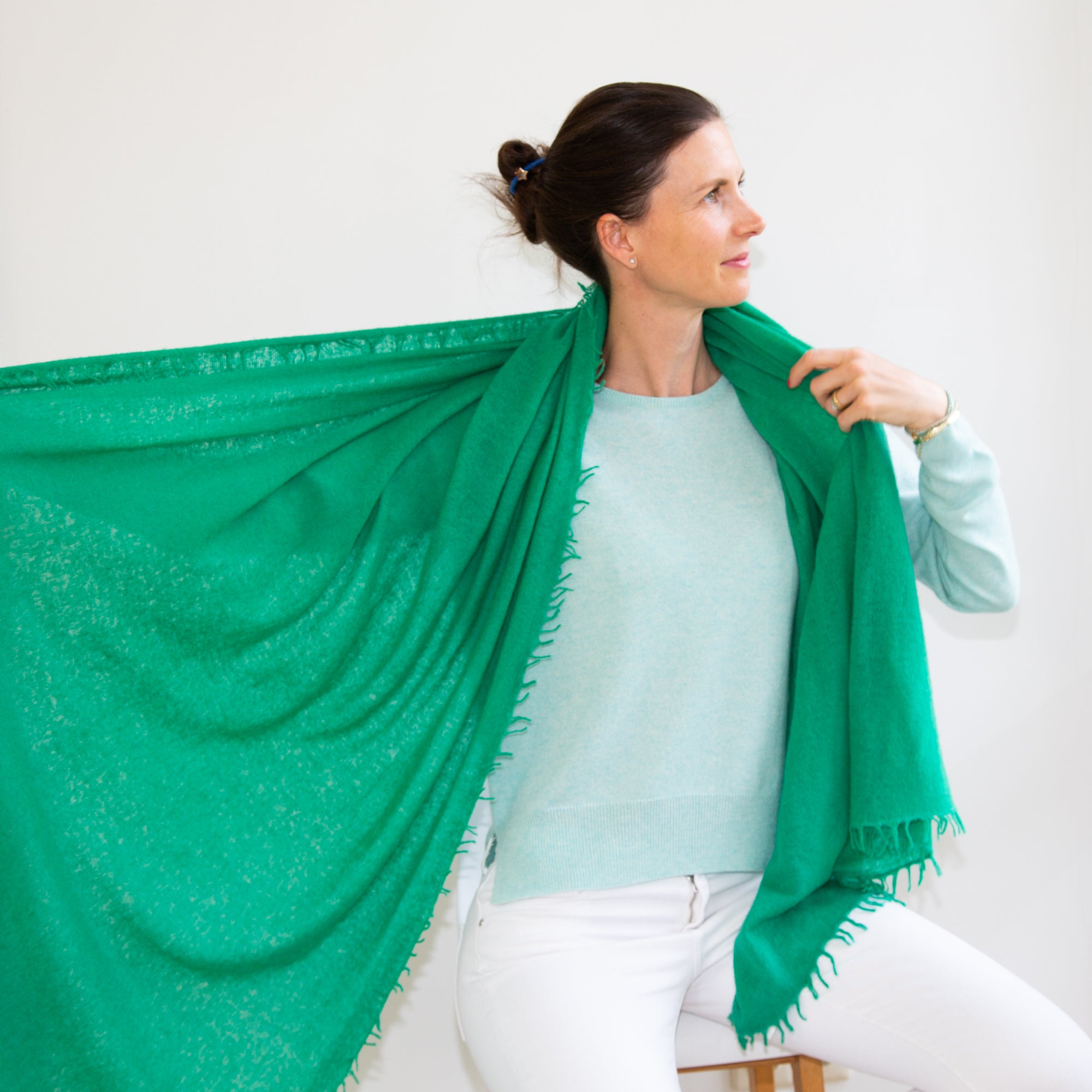 CAMILLE scarf with color block