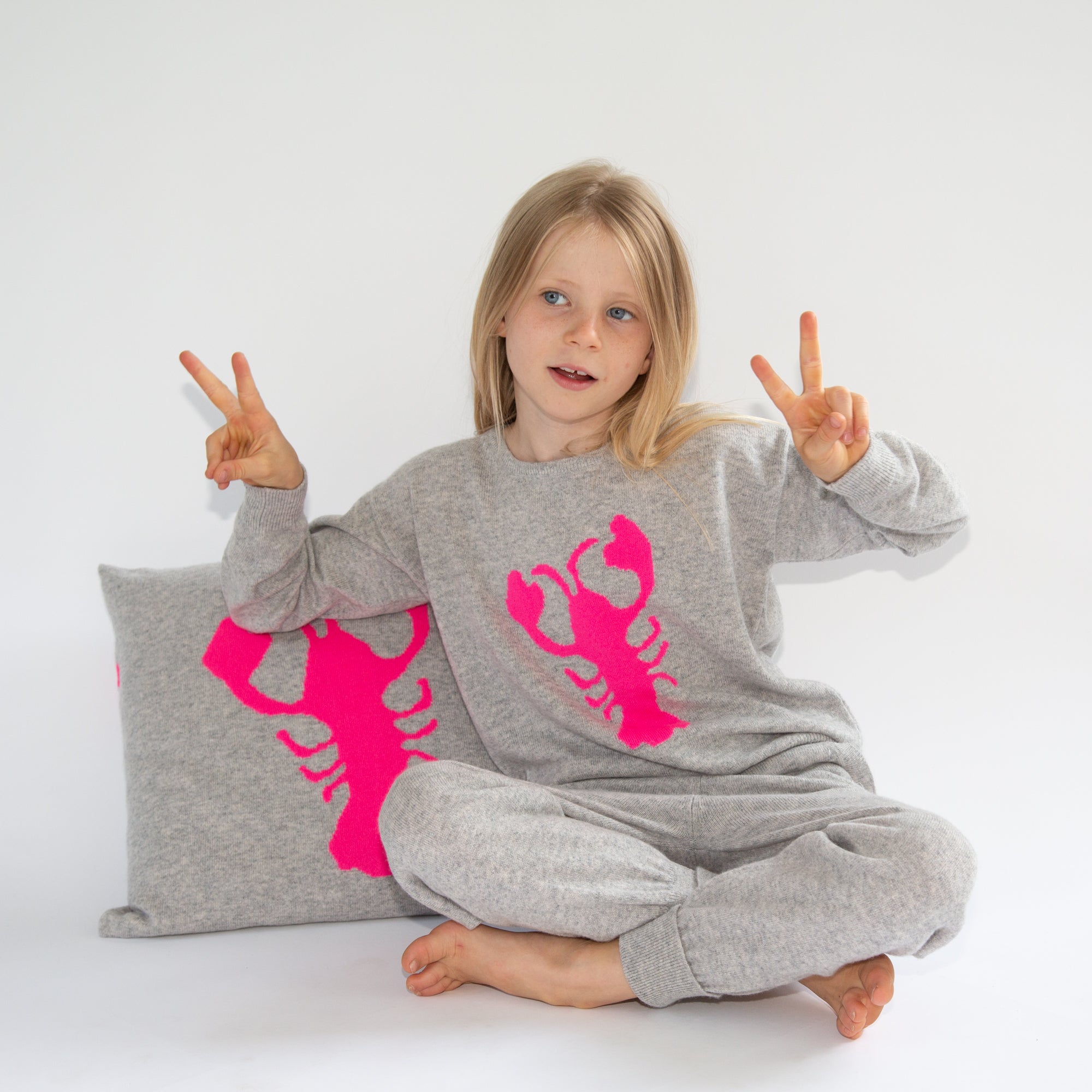 LOBSTER cashmere cushion cover
