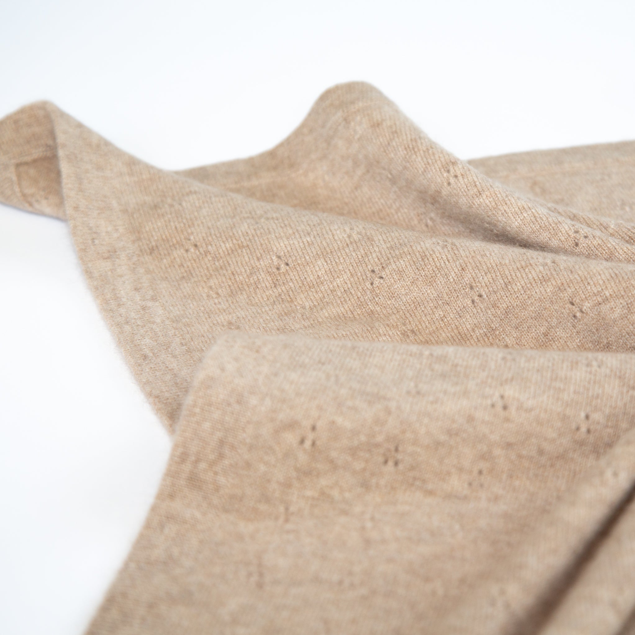 Cashmere baby blanket REVA with ajour pattern