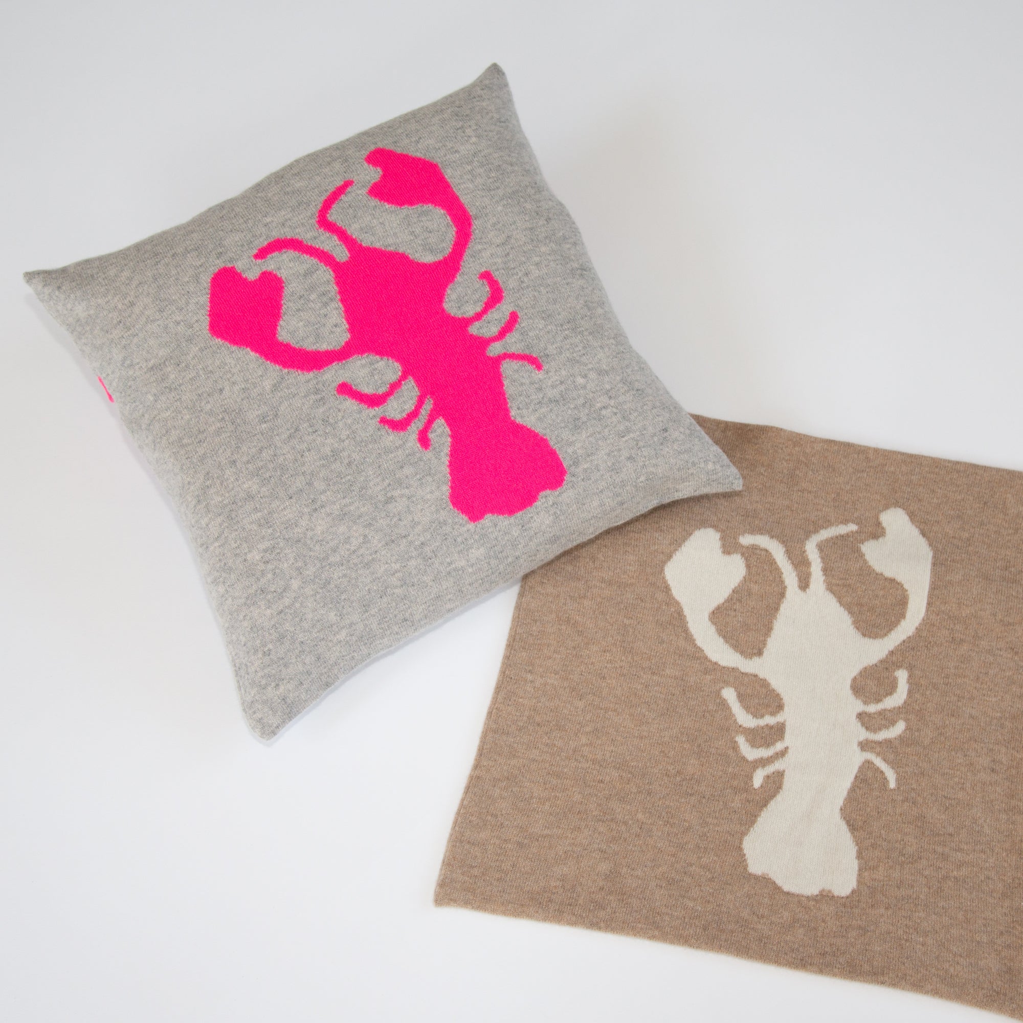 LOBSTER cashmere cushion cover