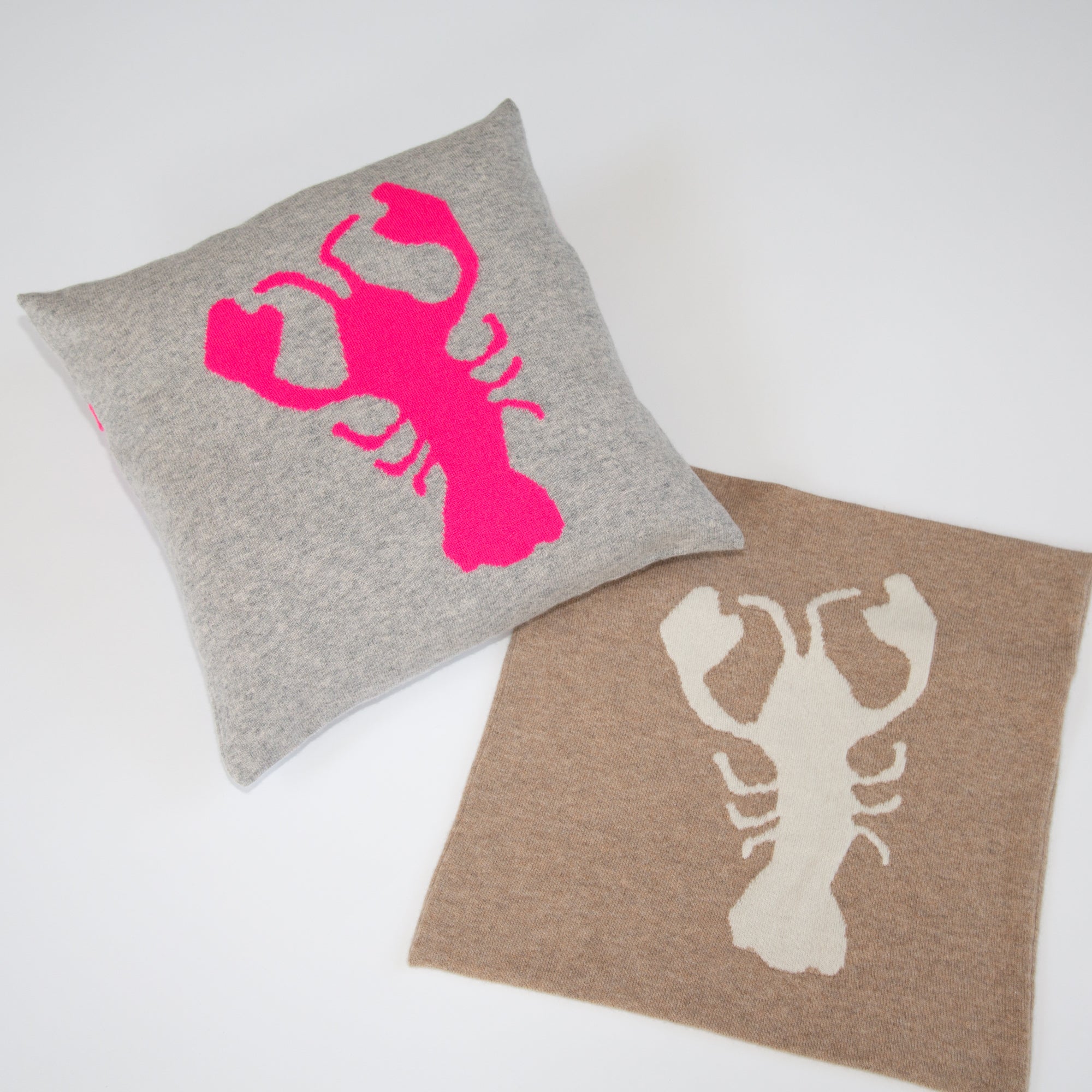 LOBSTER cashmere cushion cover