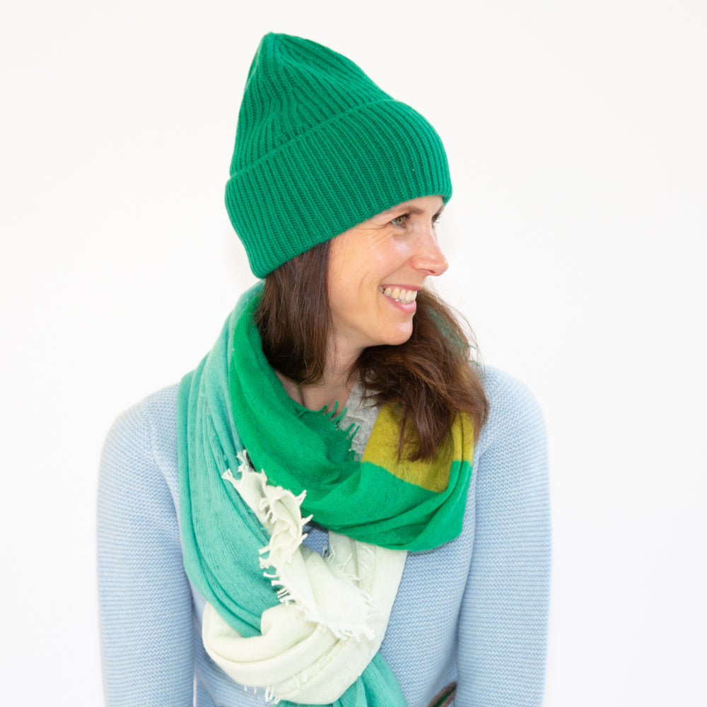 CAMILLE scarf with color block