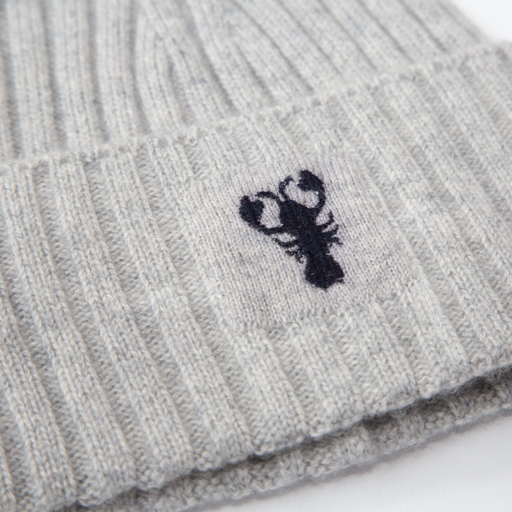 Hat MATTI - light gray mélange+dark blue