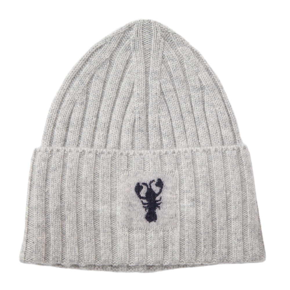Hat MATTI - light gray mélange+dark blue