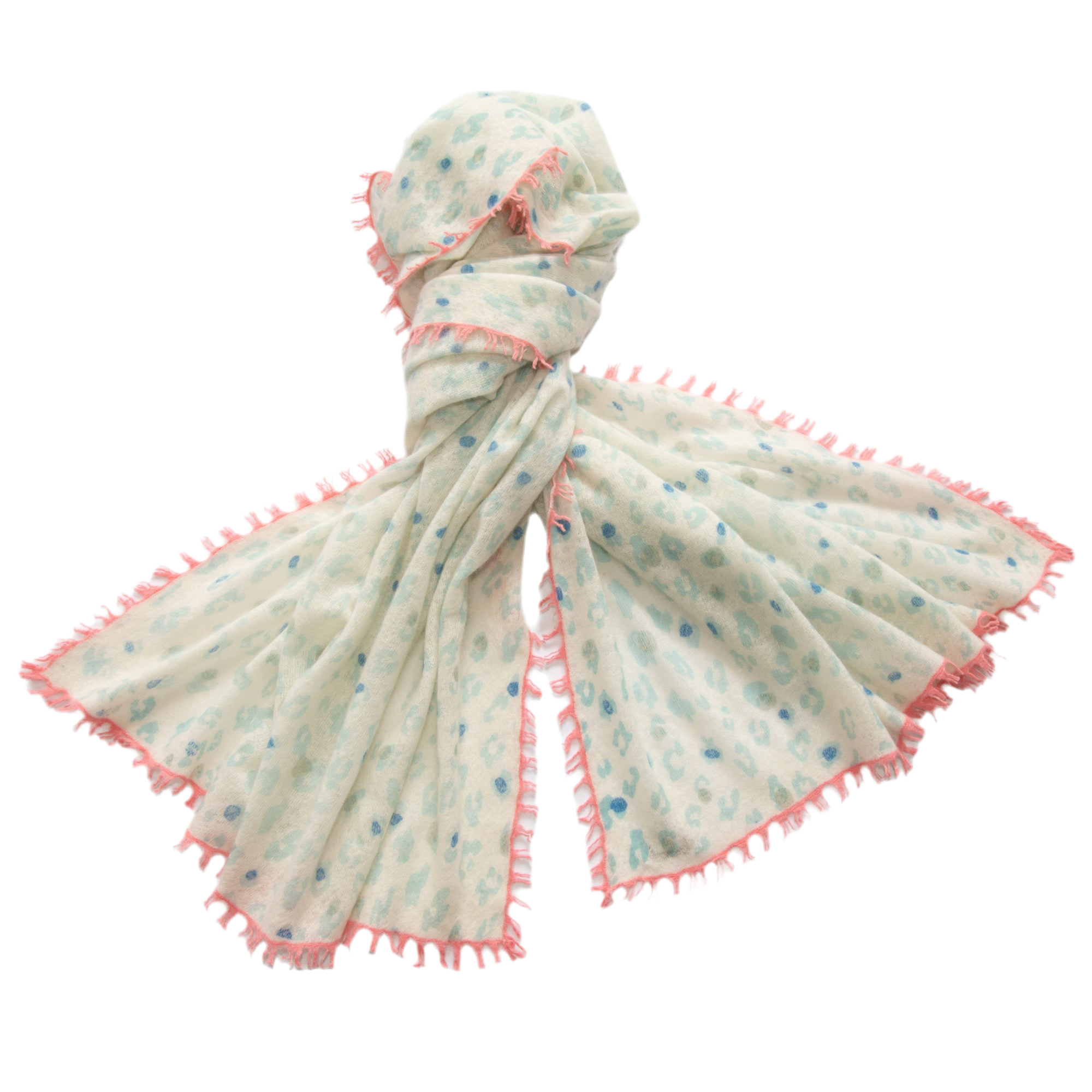 CAMILLE scarf with leopard print