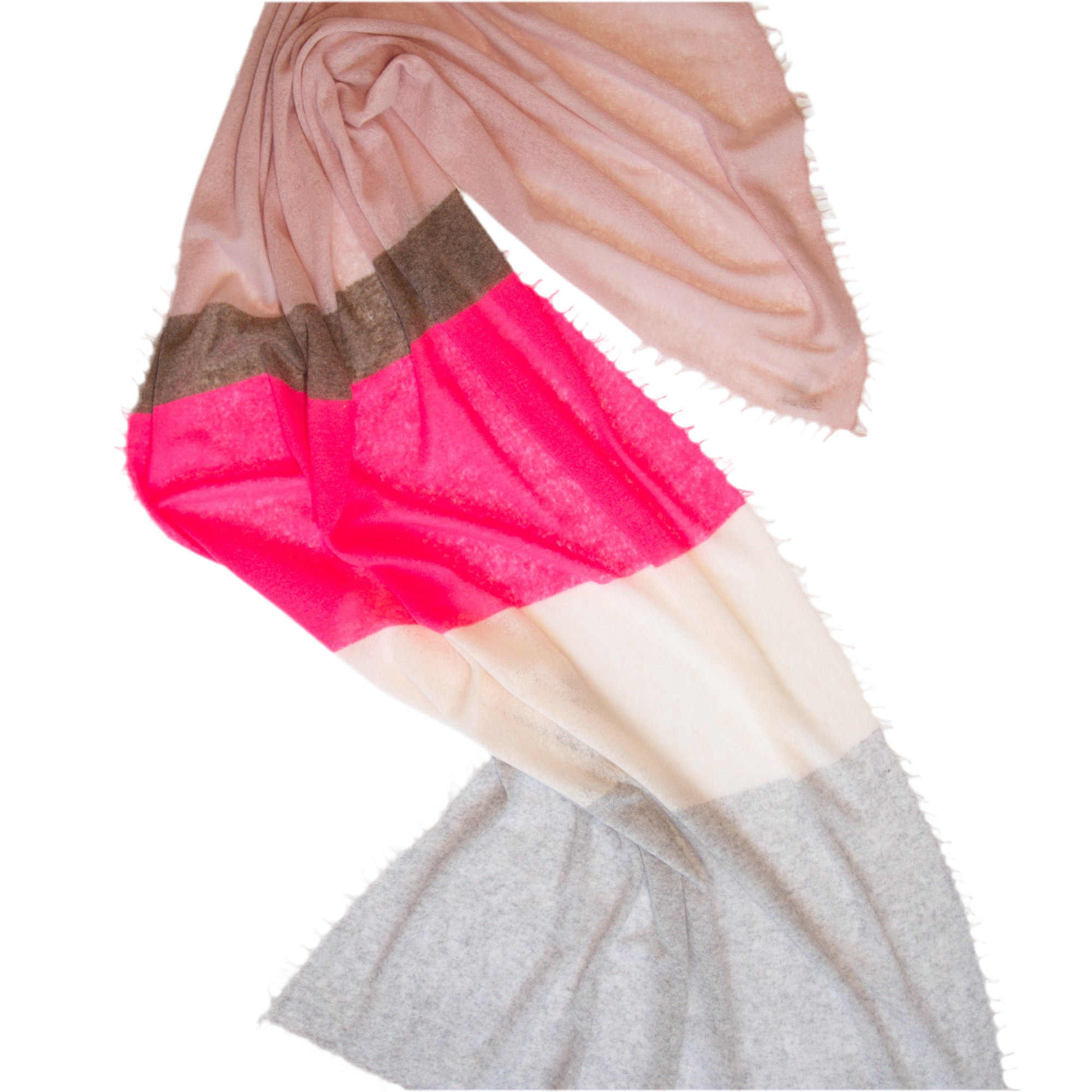 CAMILLE scarf with color block