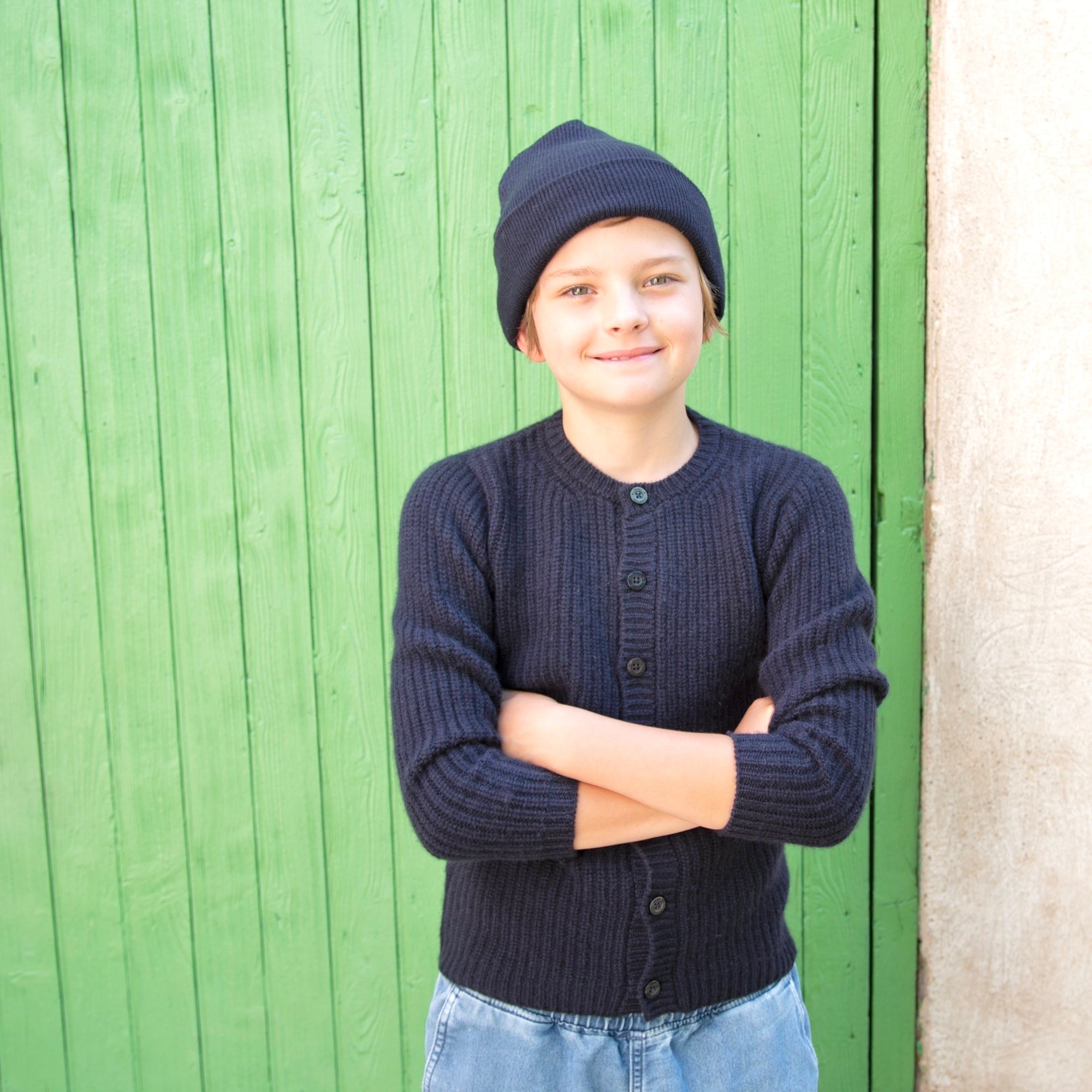 NOVA X cardigan made of patent knit