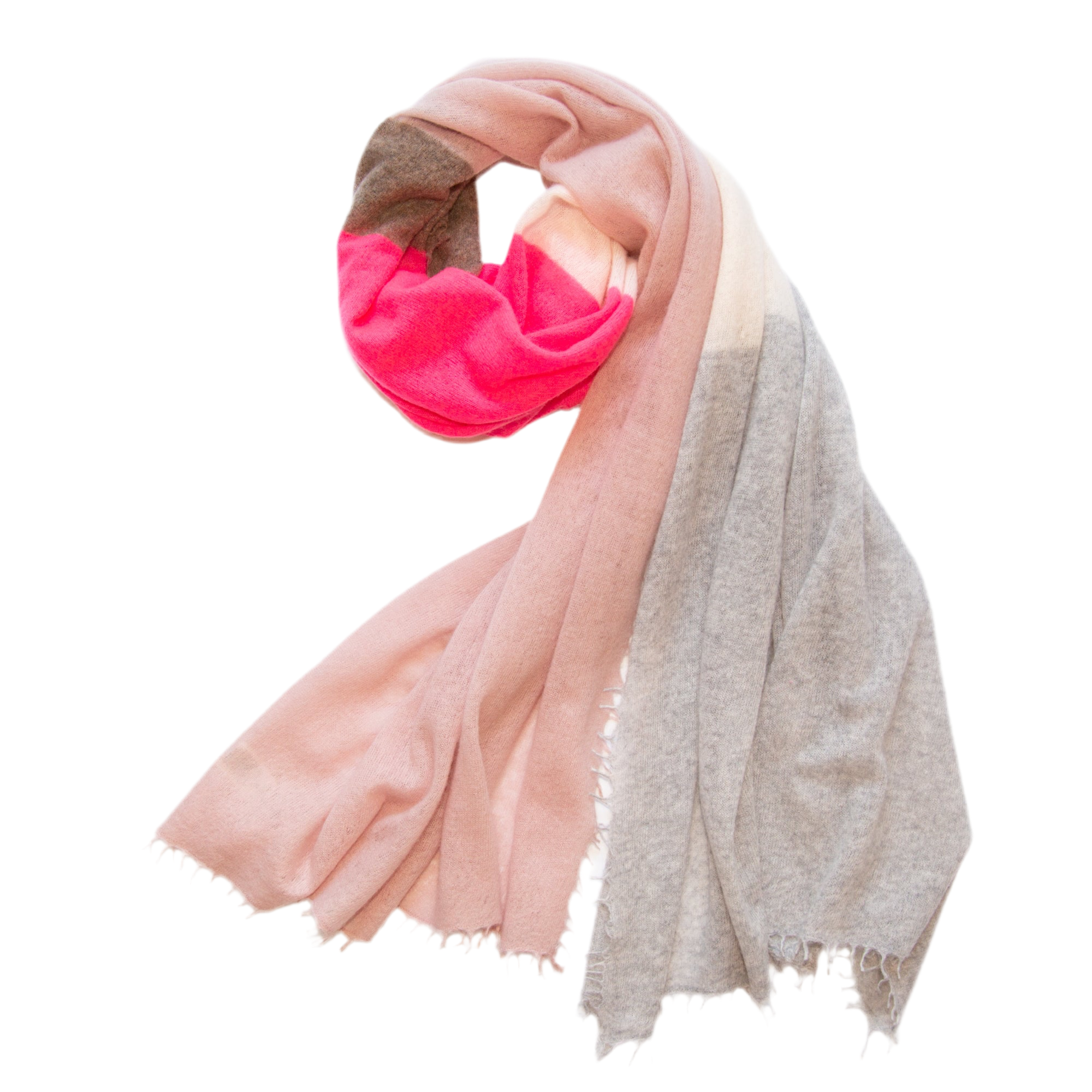 CAMILLE scarf with color block