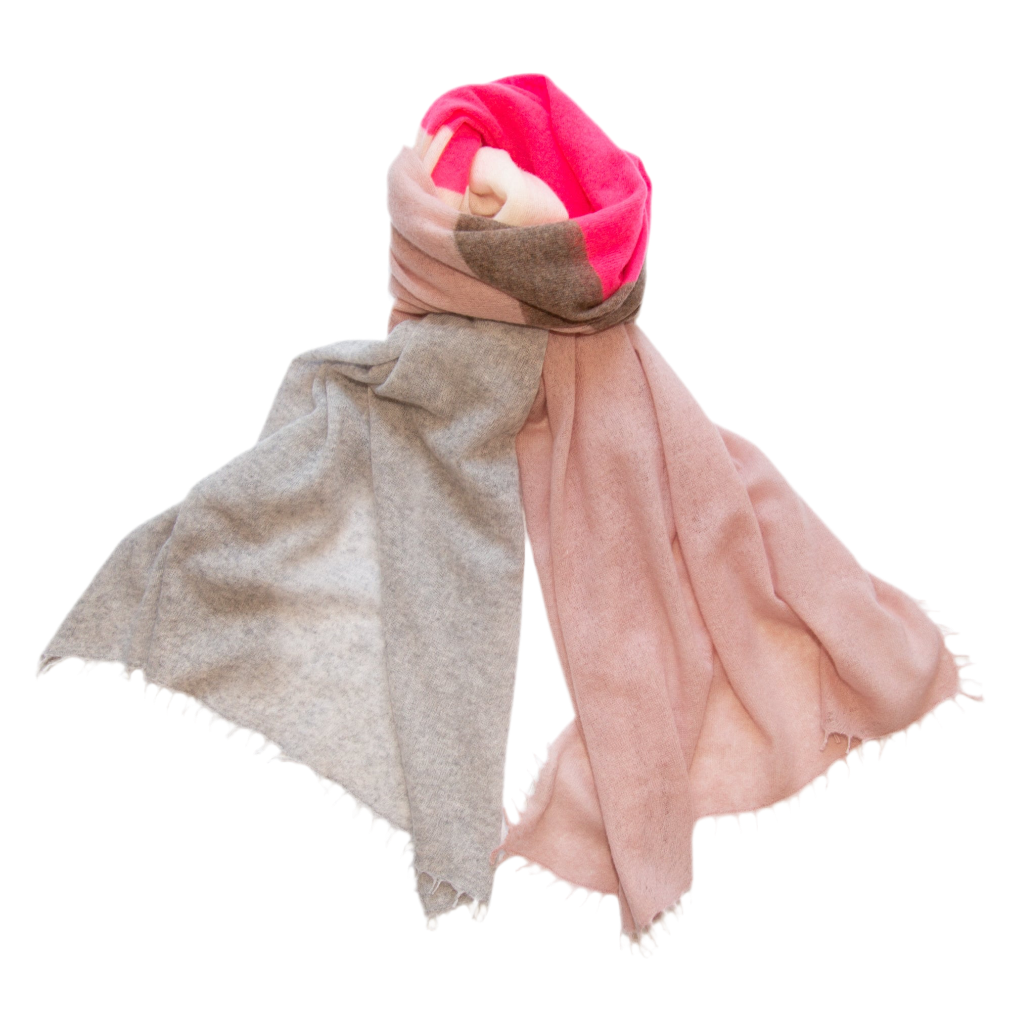 CAMILLE scarf with color block