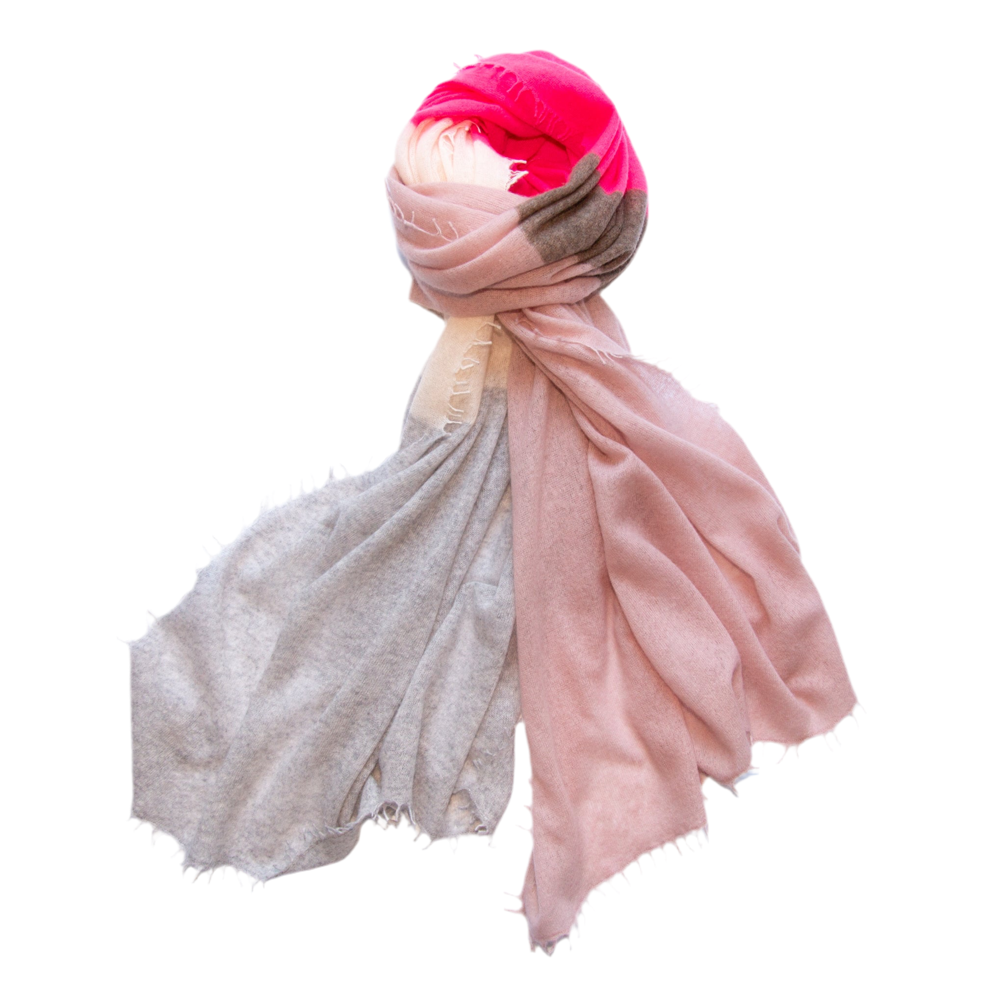 CAMILLE scarf with color block