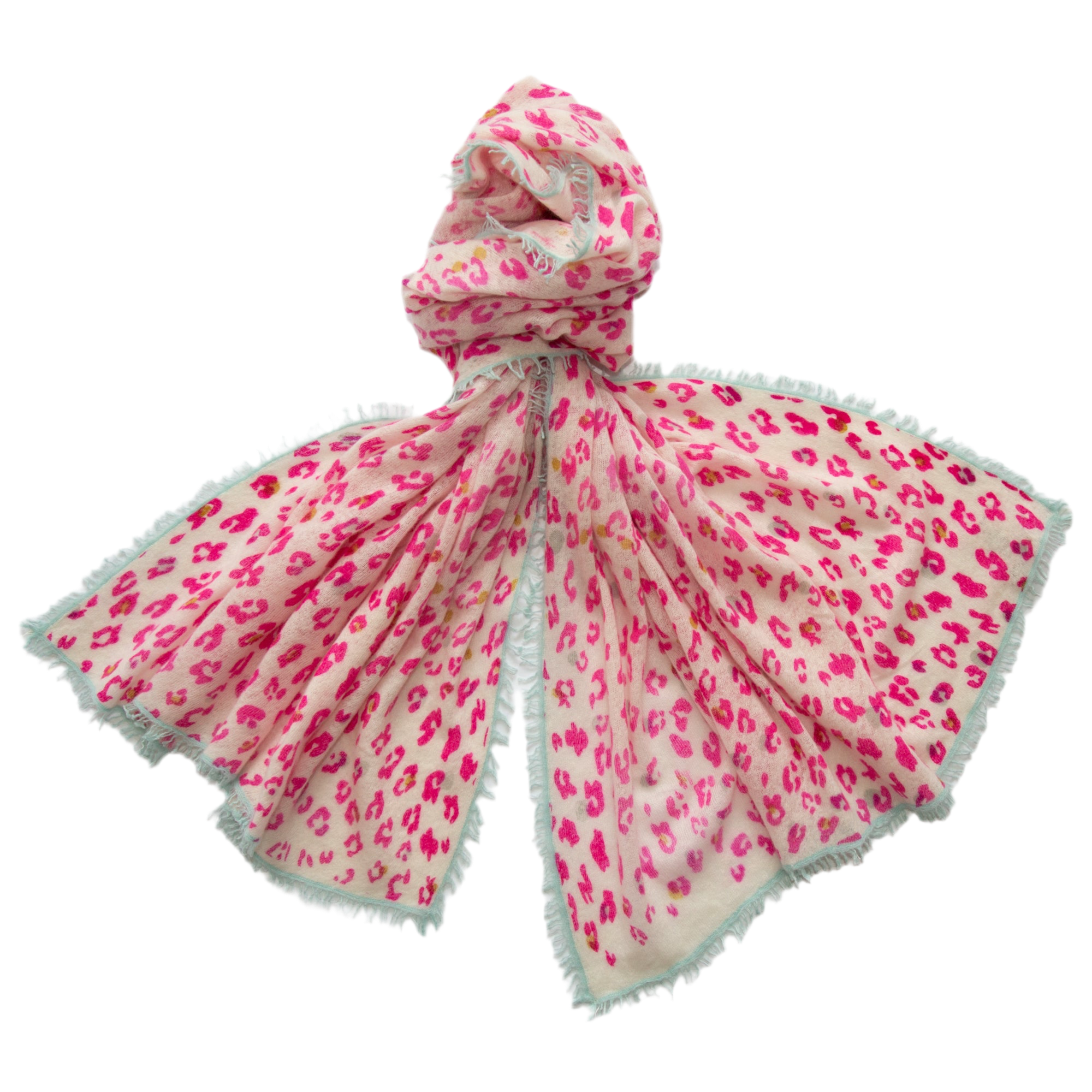 CAMILLE scarf with leopard print