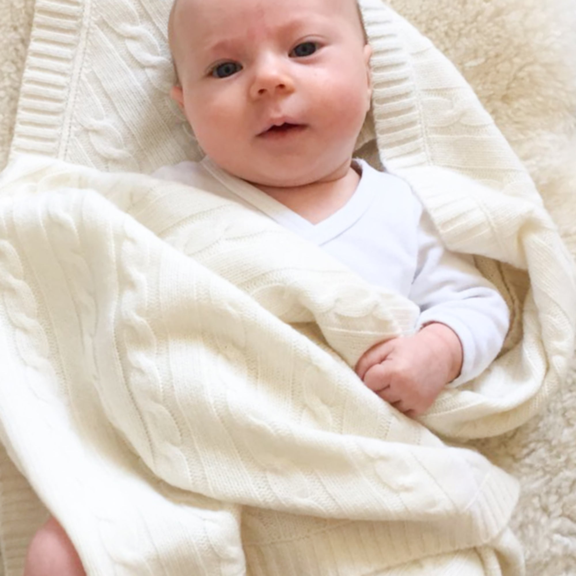 SHILOH cashmere baby blanket with hood