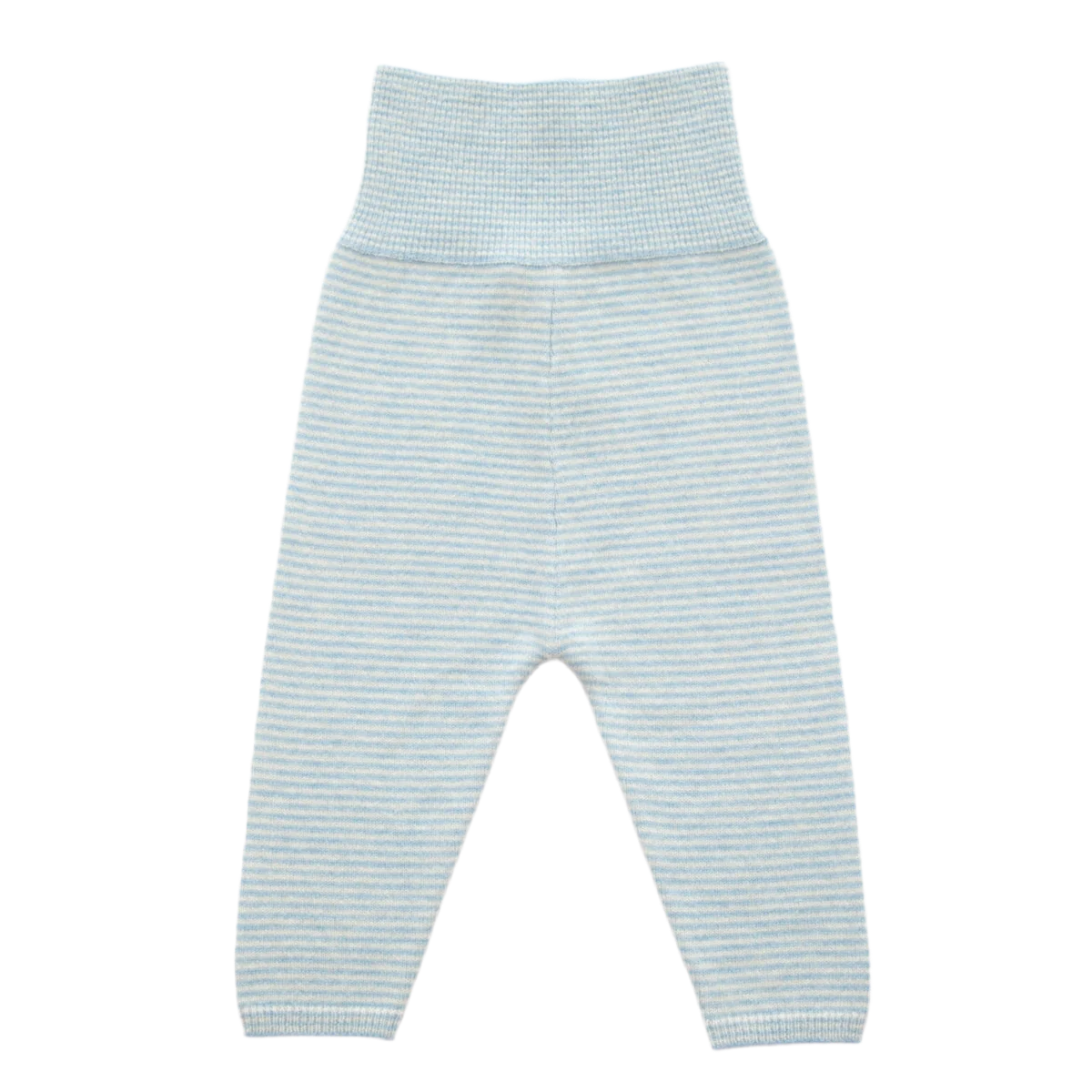 BOBBY MINISTRIPE cashmere baby pants by PAPA LOBSTER – Light blue