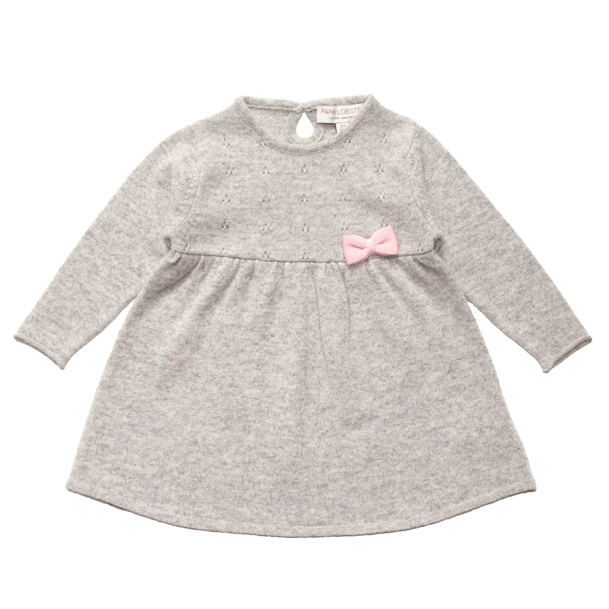 CLARA cashmere knit dress with bow