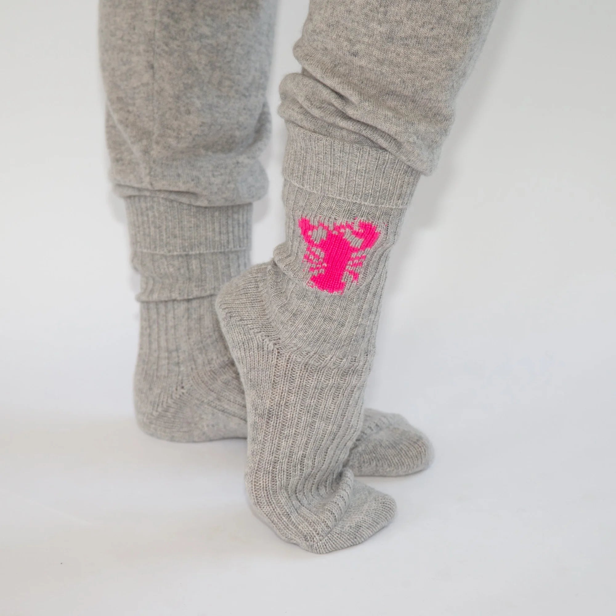 PAPA LOBSTER cashmere socks