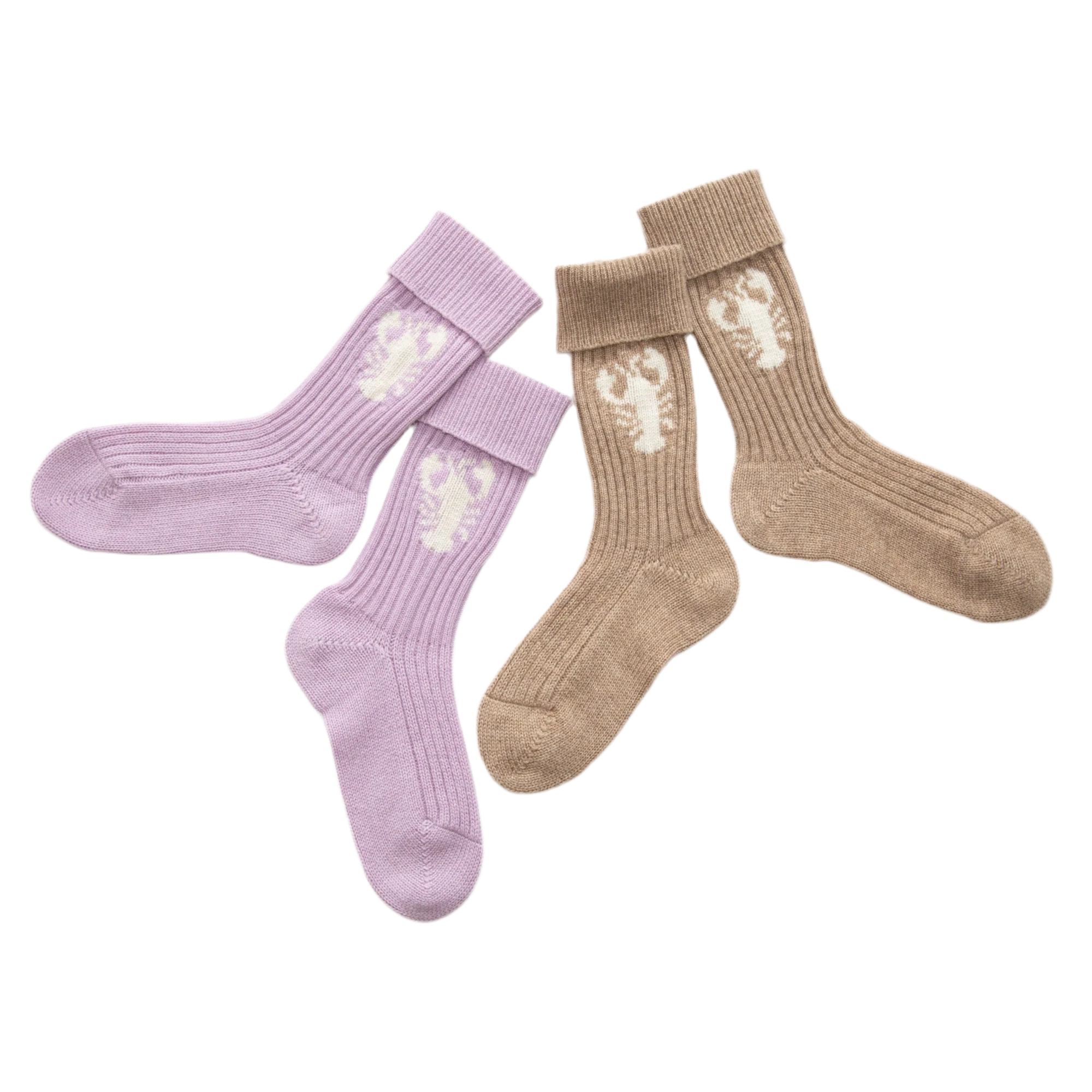 PAPA LOBSTER cashmere socks