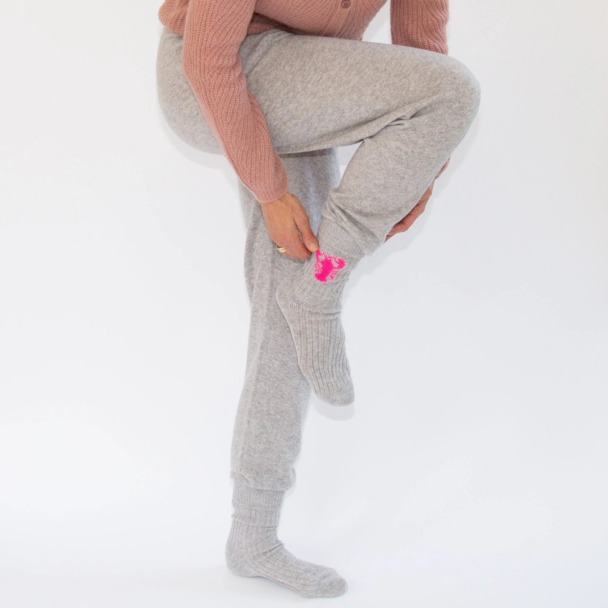 PAPA LOBSTER cashmere socks