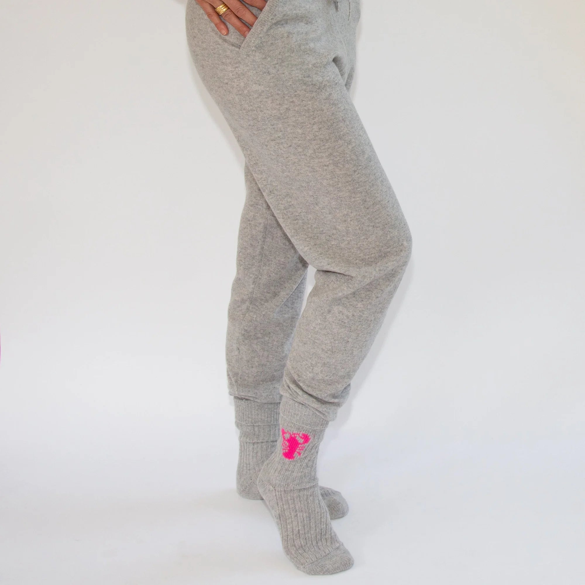 PAPA LOBSTER cashmere socks