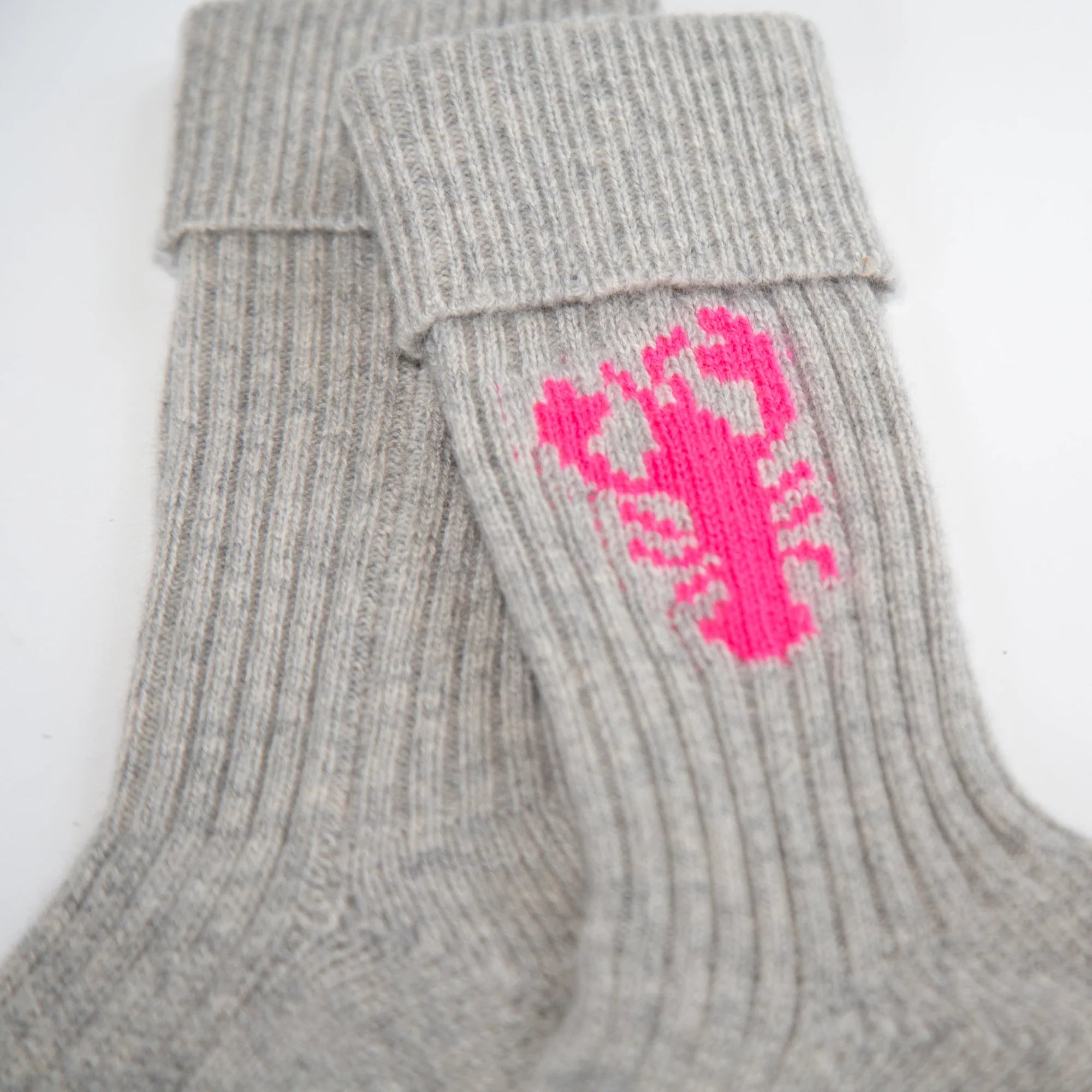 PAPA LOBSTER cashmere socks