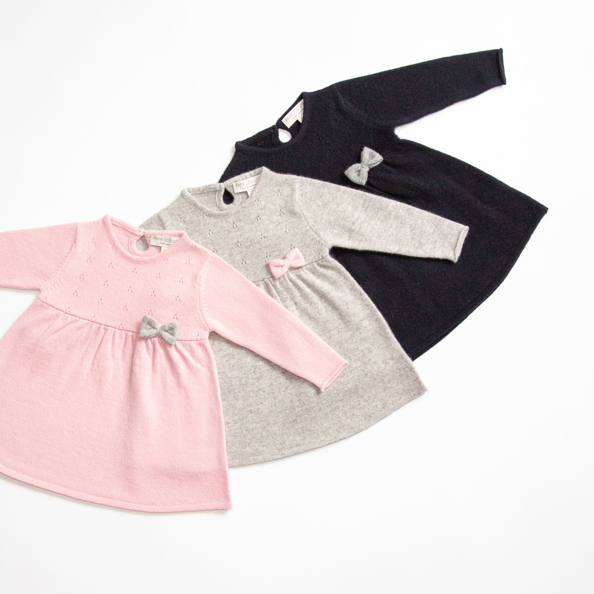 Kaschmir-Strickkleid CLARA mit Schleife