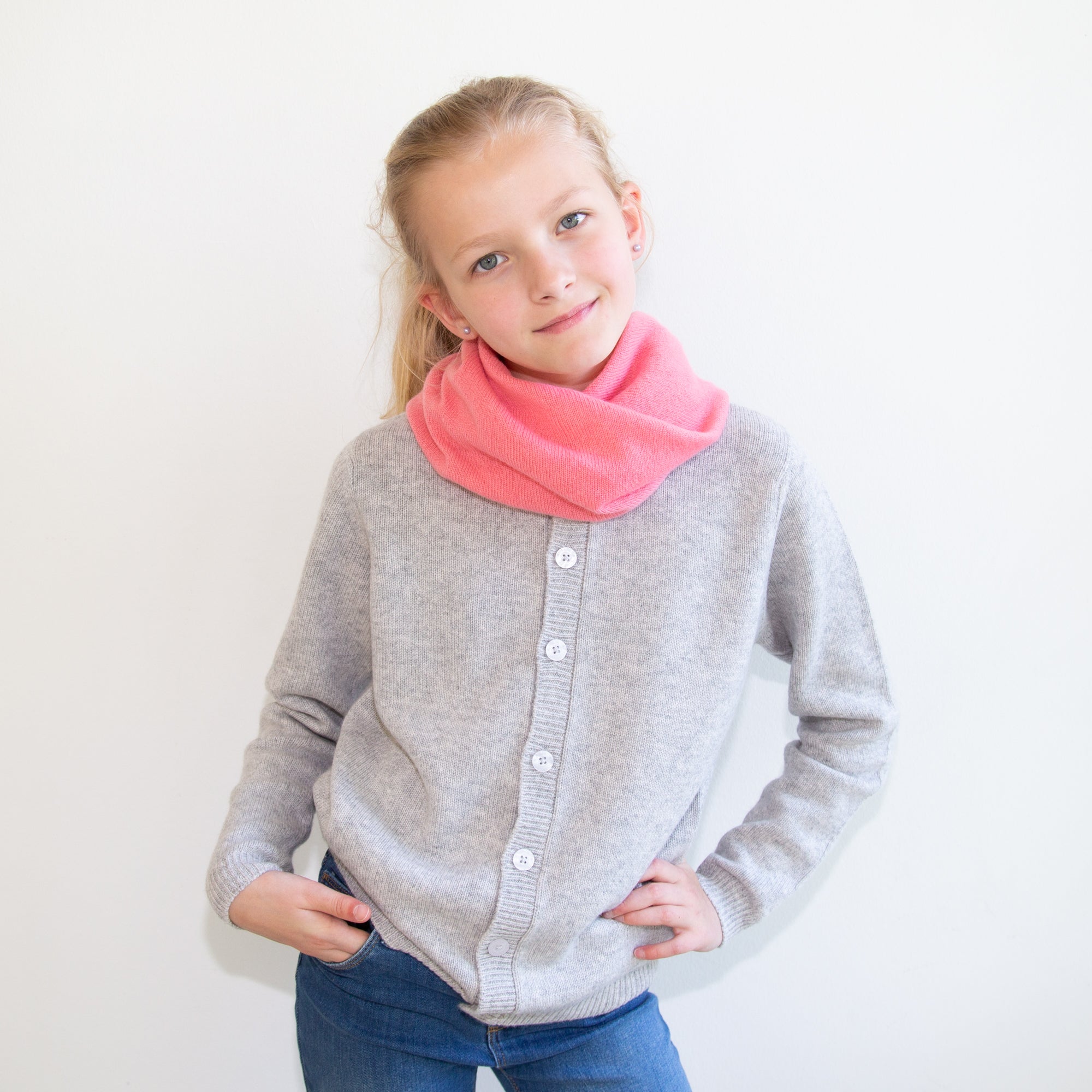 Pattern - Aqua - Loop scarf SASKIA