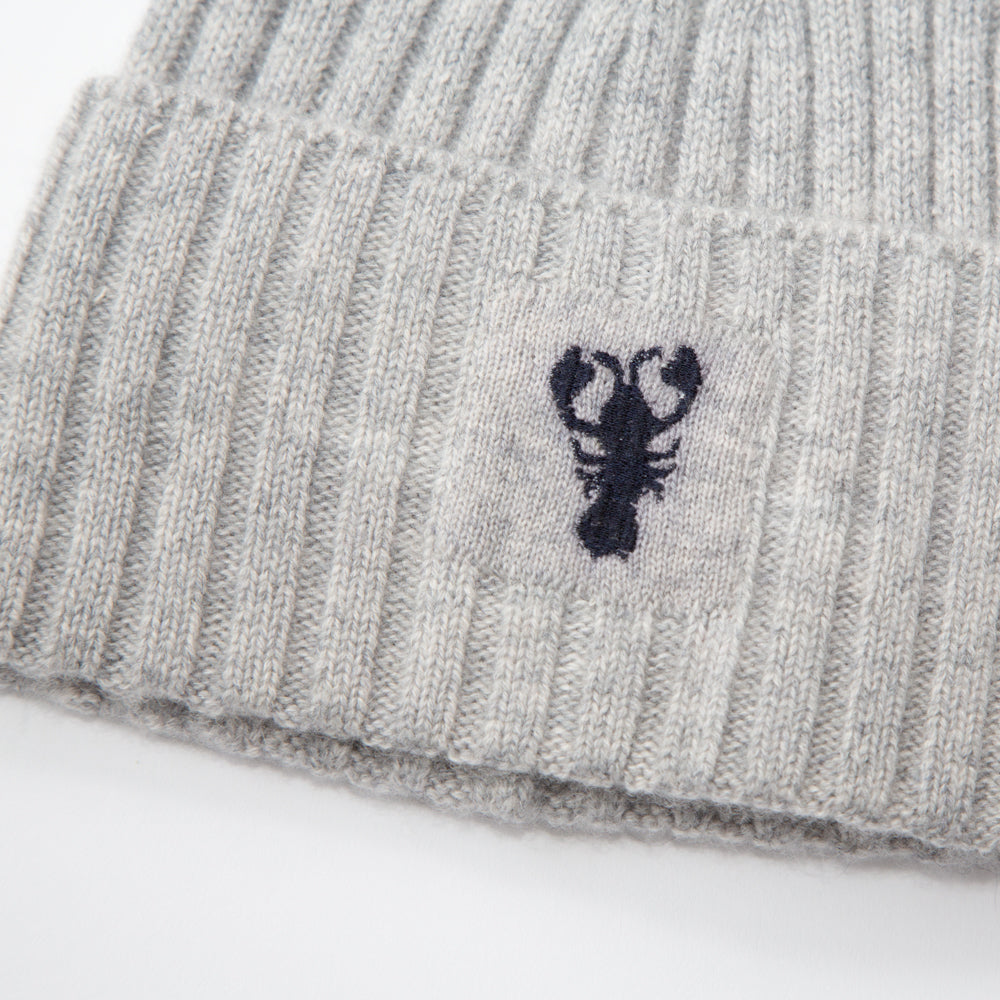 Hat MATTI - light gray mélange+dark blue