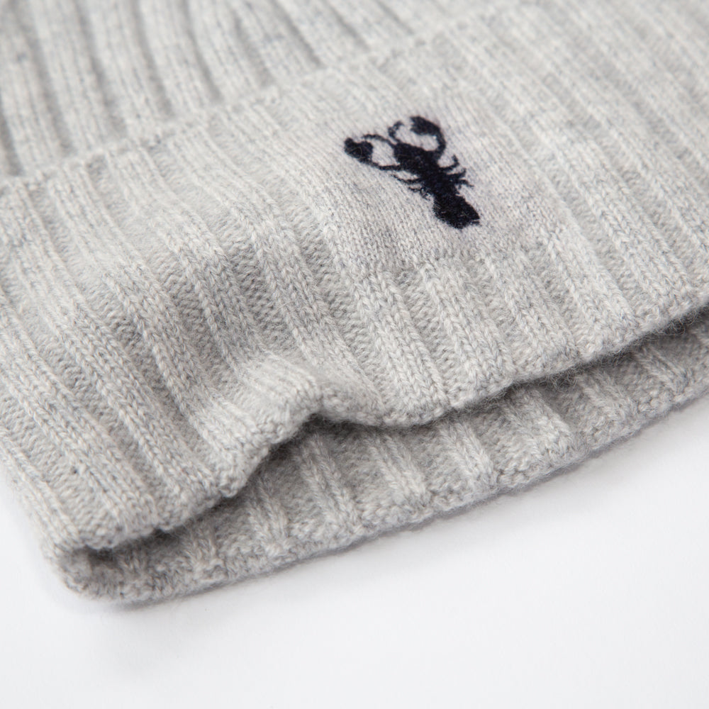 Hat MATTI - light gray mélange+dark blue