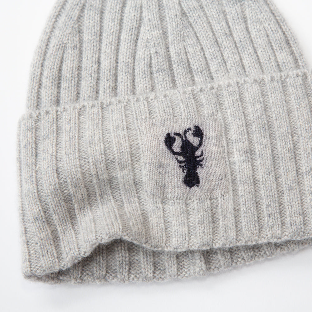 Hat MATTI - light gray mélange+dark blue