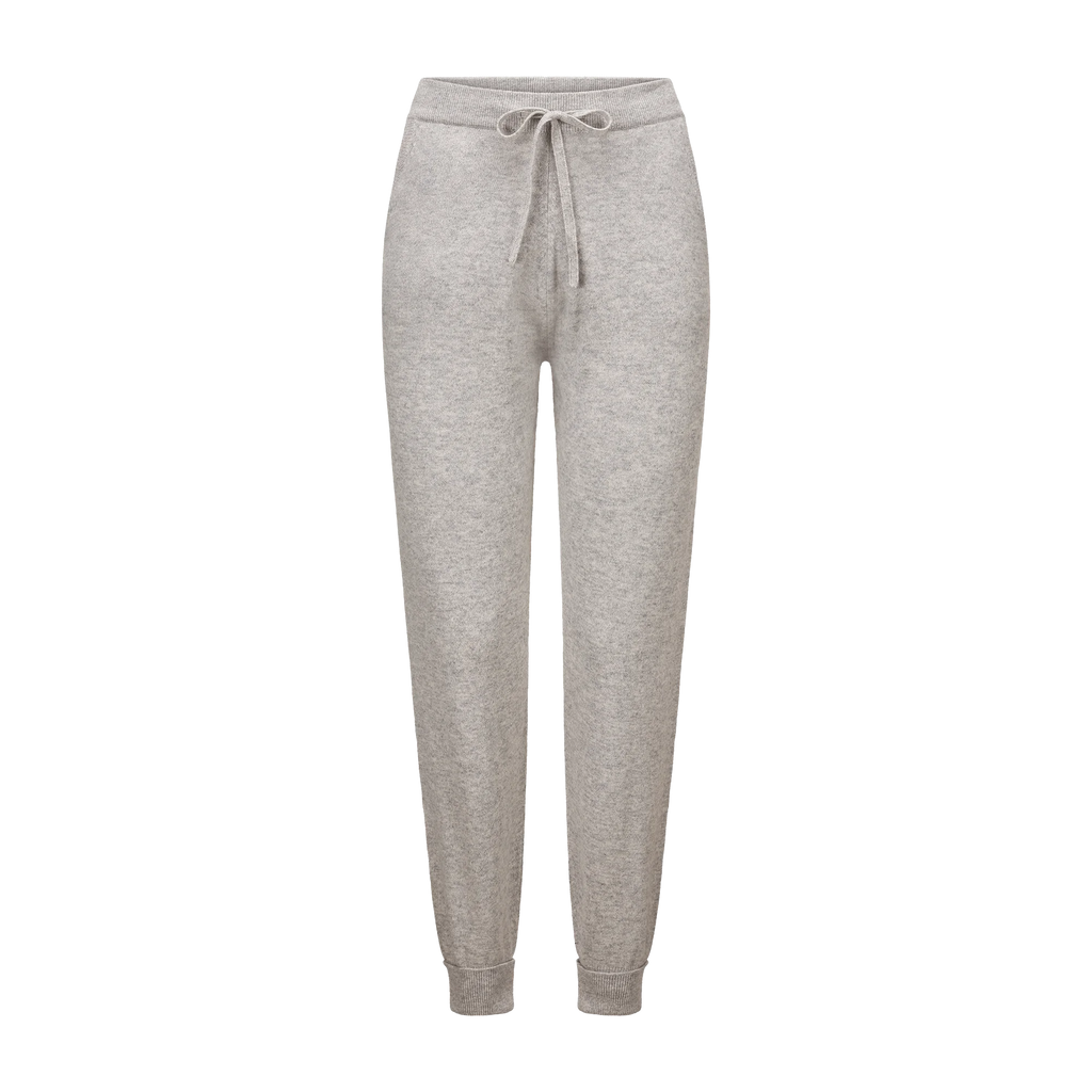 Cashmere pants for women - light gray mélange – Light gray mélange