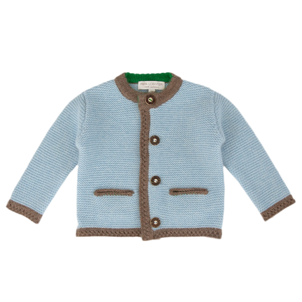Children's Cashmere Cardigan - Light Blue – Light blue mélange Children's Cashmere Cardigan - Light Blue – Light blue mélange