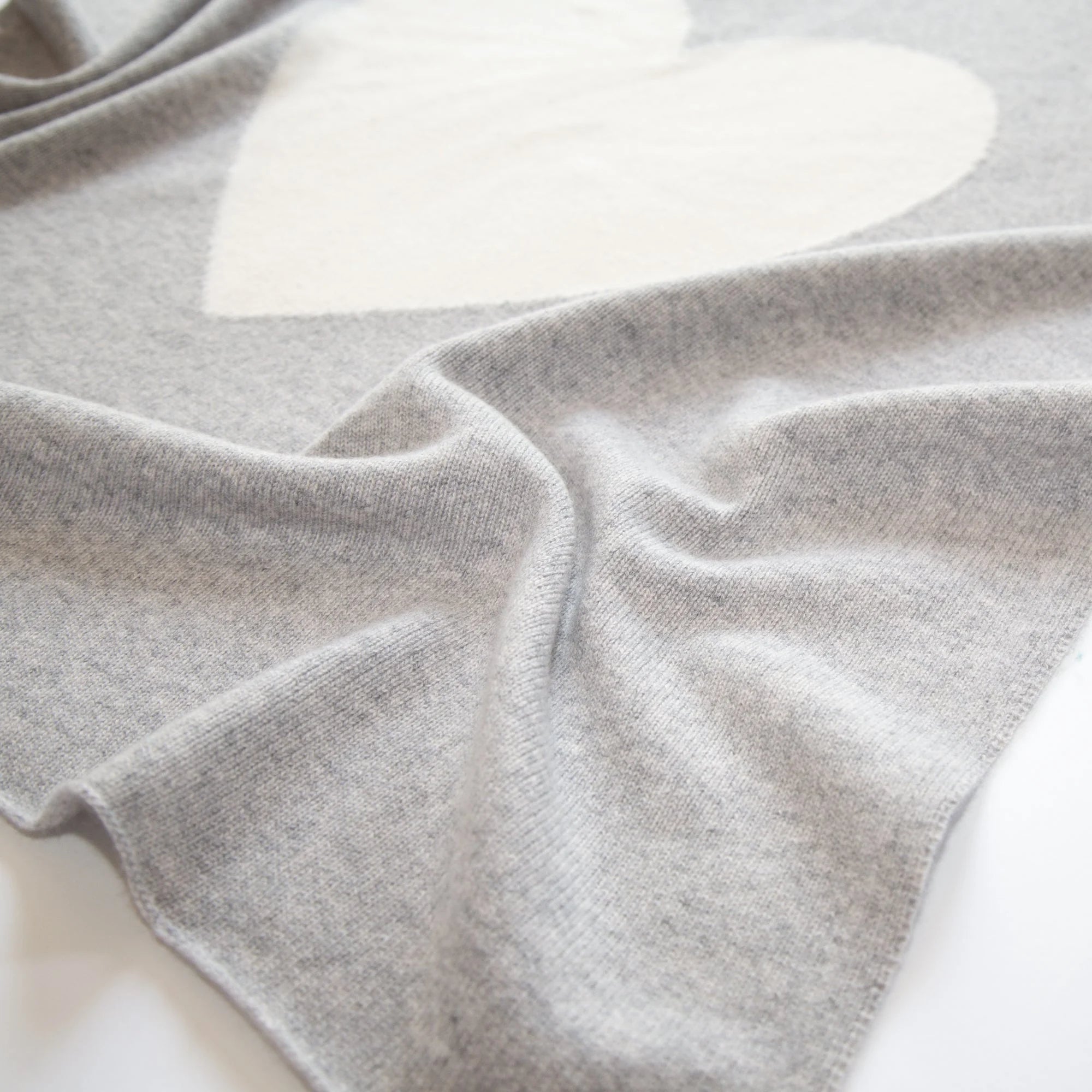 HEART cashmere baby blanket