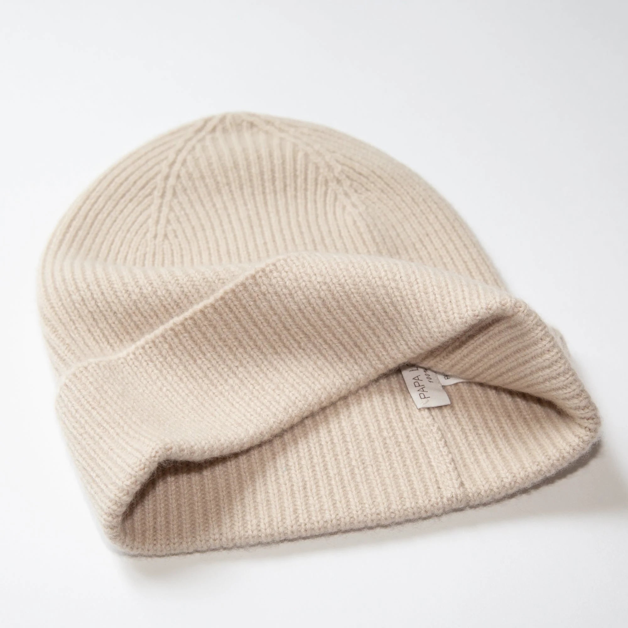 Cashmere Beanie Women & Men | PAPA LOBSTER Unisex Beanie MOKO – Oats