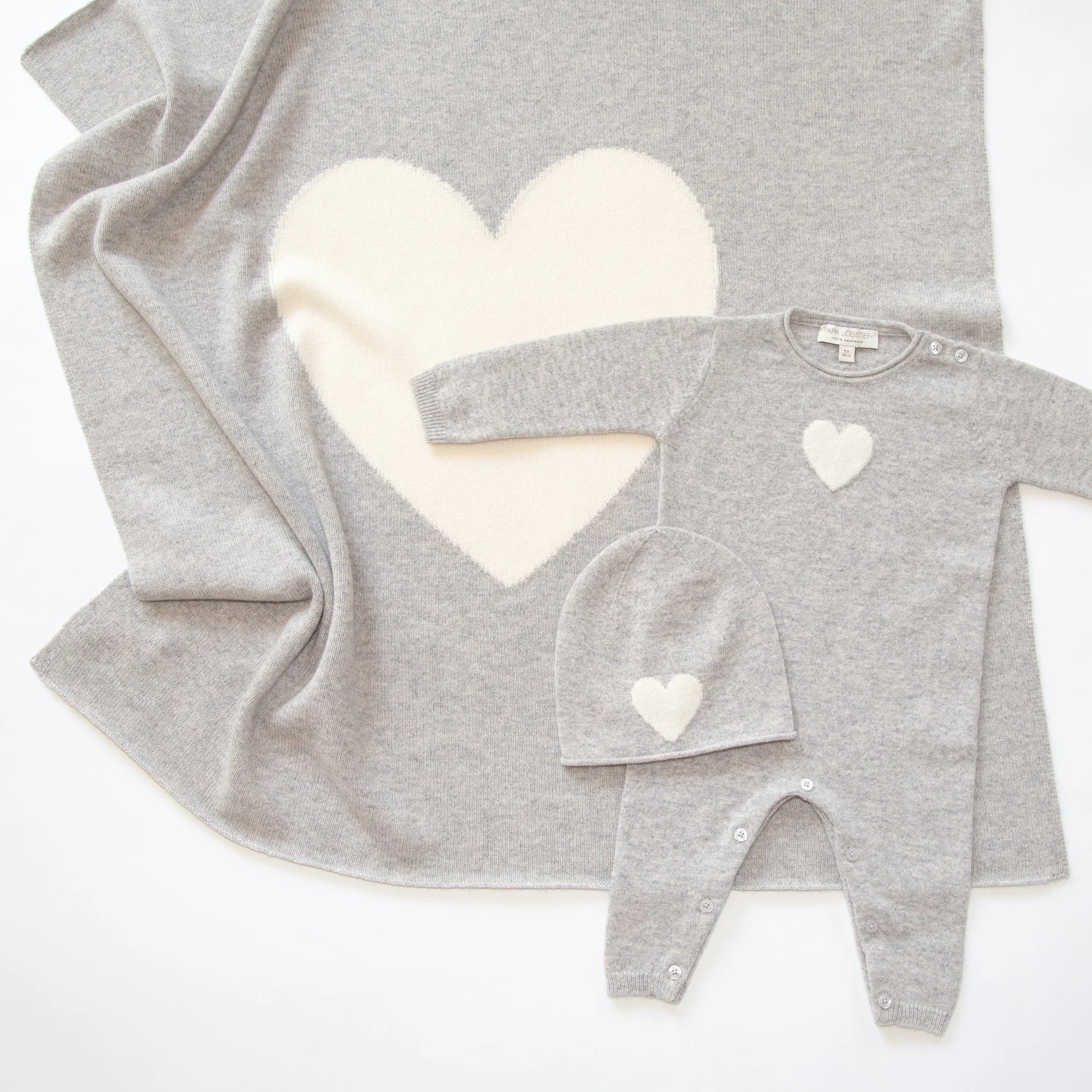 HEART cashmere baby blanket
