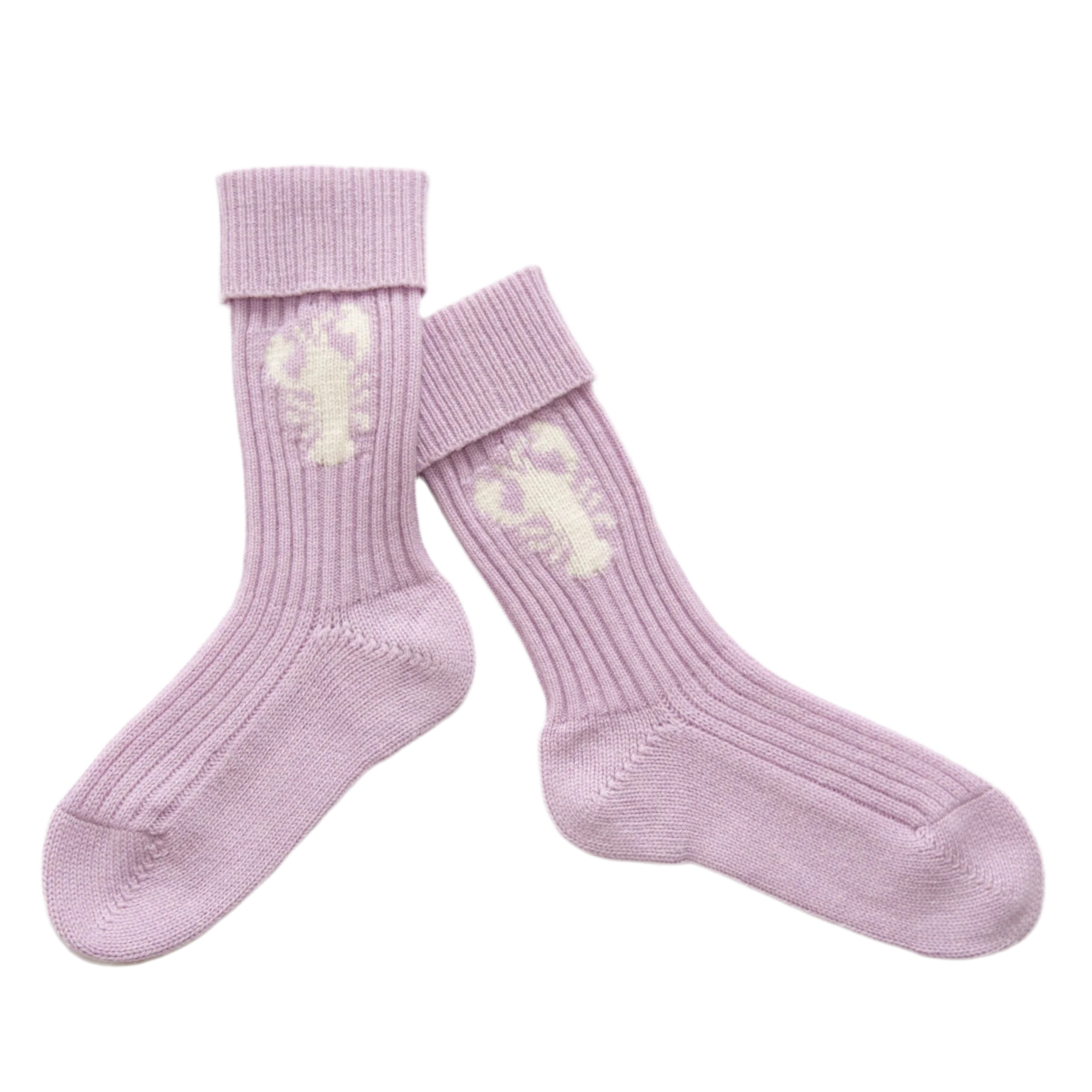 PAPA LOBSTER cashmere socks