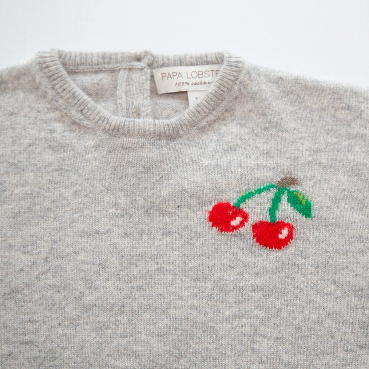 CHERRY cashmere sweater for babies, children & teens – Light gray