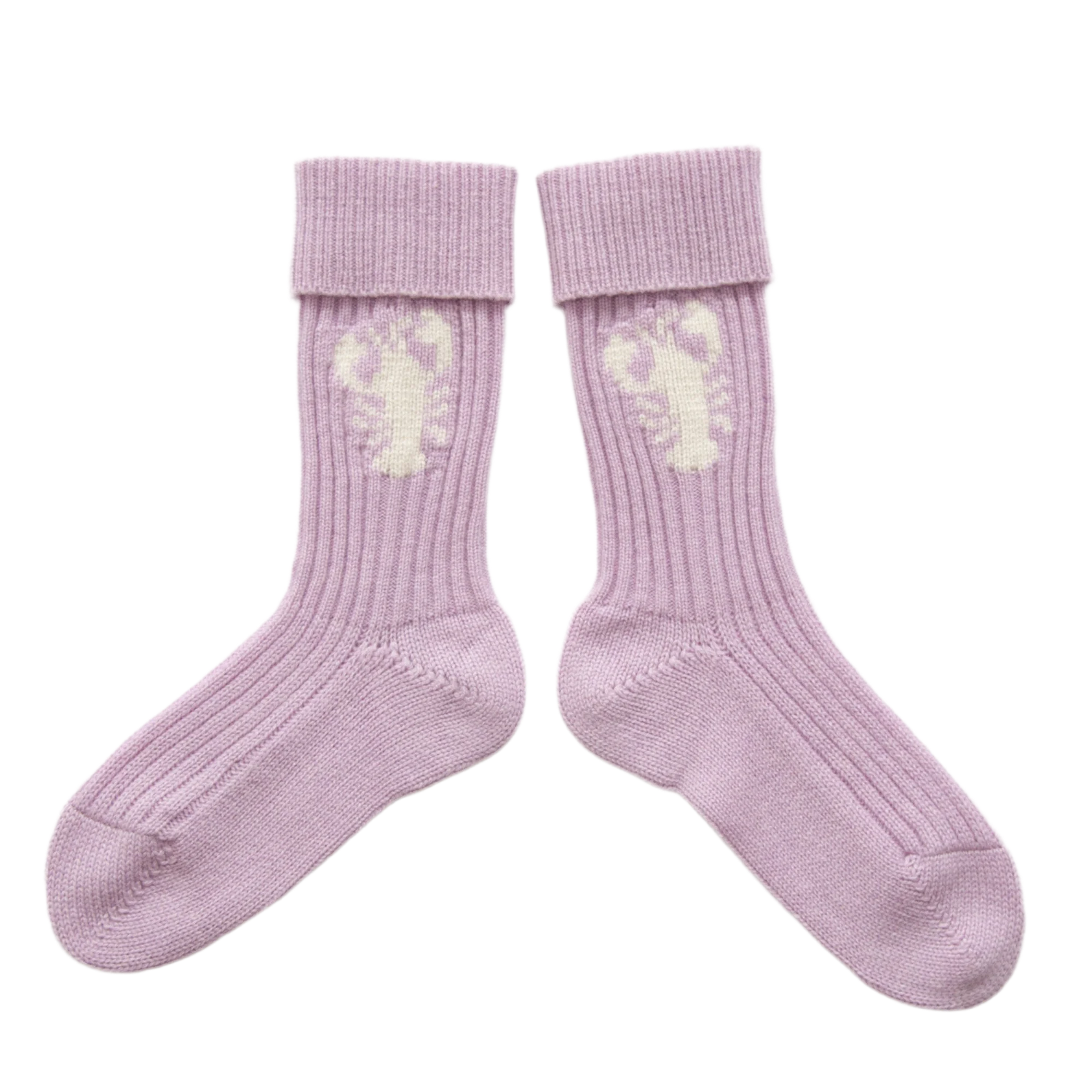 PAPA LOBSTER cashmere socks