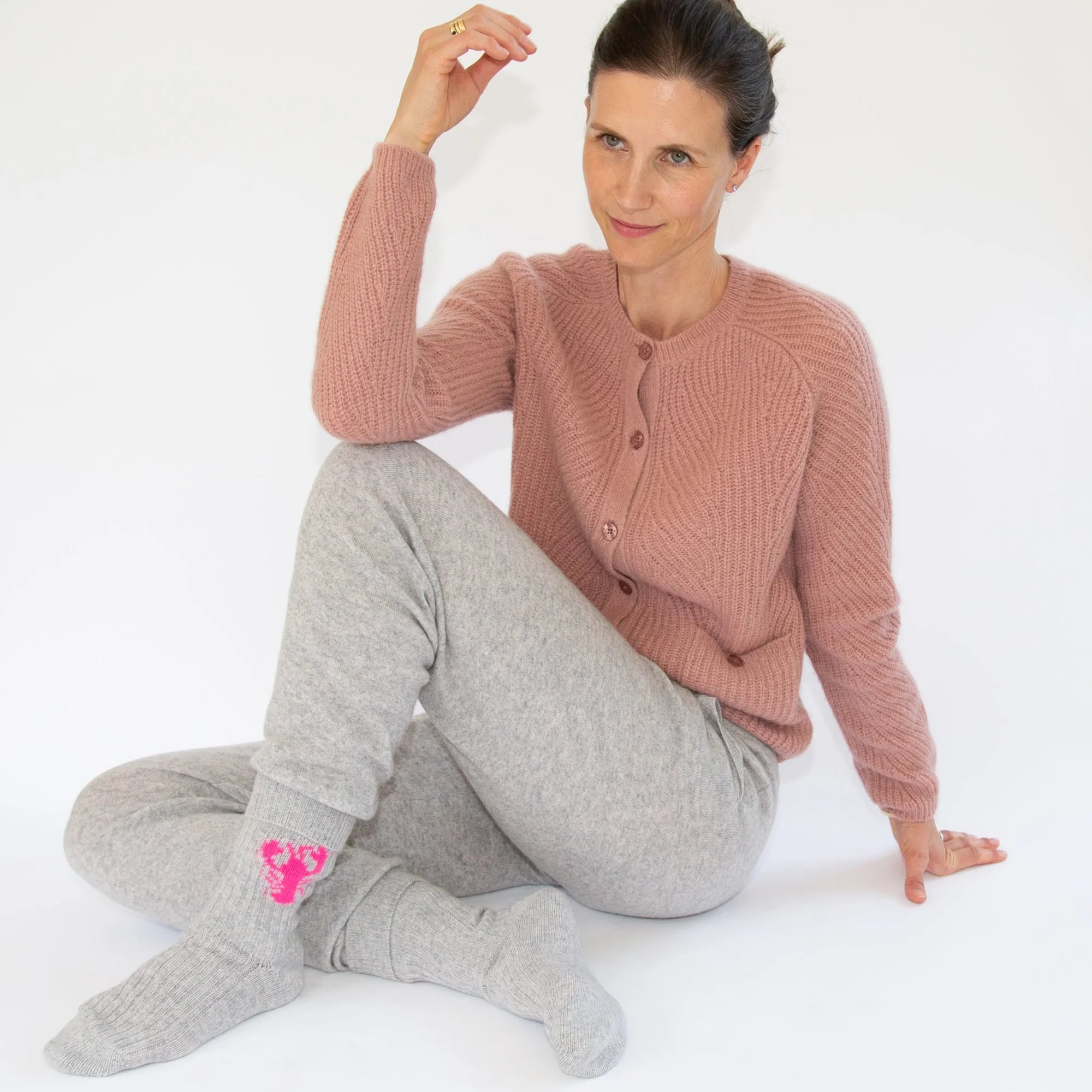 PAPA LOBSTER cashmere socks